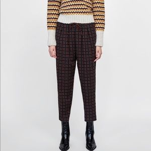 ZARA Geometric Printed Pants